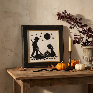 12" Autumn Nights Silhouette Embroidered Sign