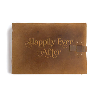Happily Ever After Leather Bound Book - Choose From 5 Colors