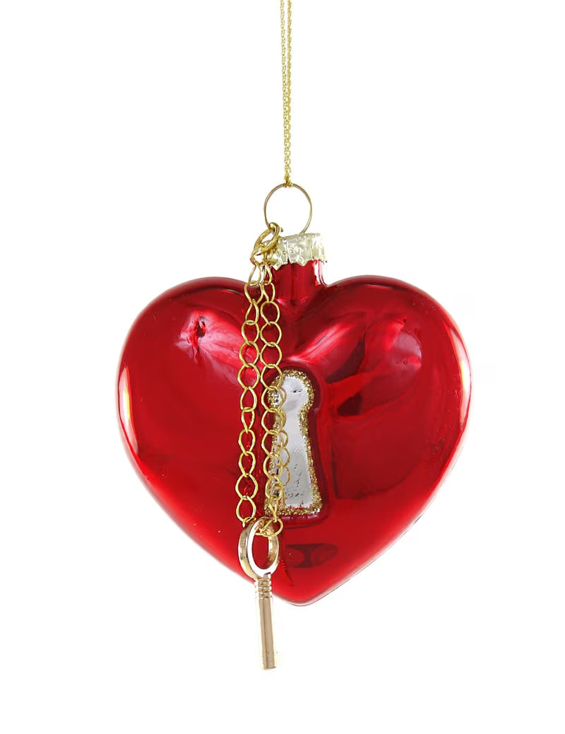 Cody Foster Heart Locket Glass Ornament