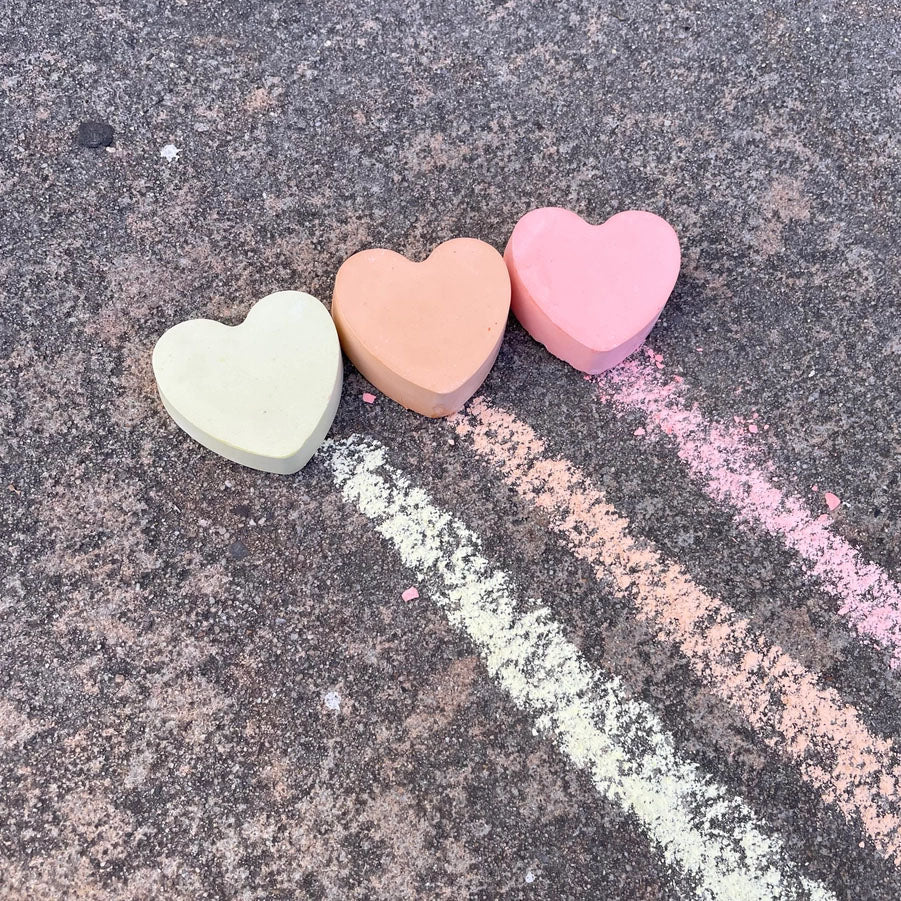 Heart Shaped Sidewalk Chalk
