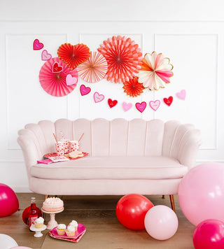 Heart You Paper Heart Fan Set