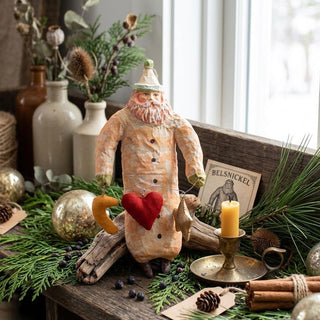 Heart of Christmas Folk Art Santa Ornament