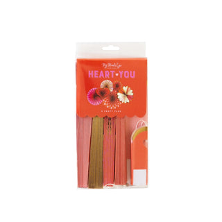 Heart You Paper Heart Fan Set