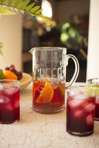 Glass Cheers Pitcher with 4 Glasses Set