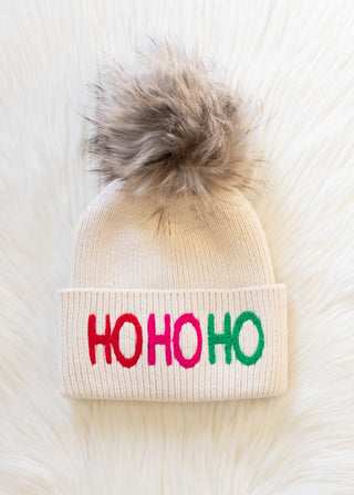 Ho Ho Ho Knit Pom Pom Hat