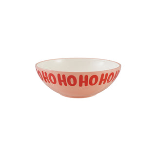 Pink, Red and White Ho Ho Ho Ceramic Serving Bowl