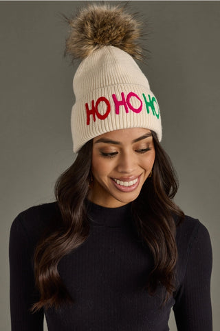 Ho Ho Ho Knit Pom Pom Hat