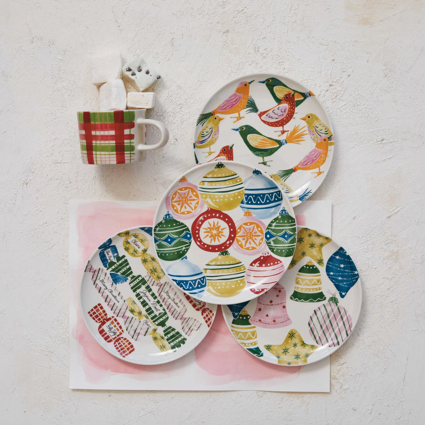 Set of 4 8" Holiday Plates