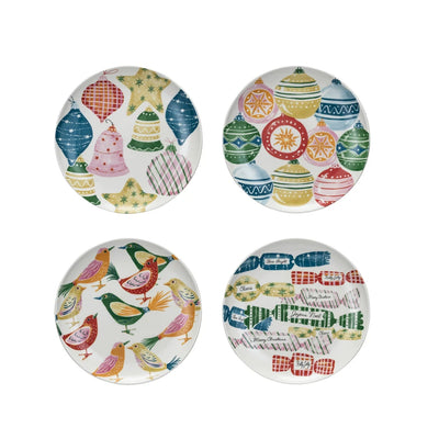 Set of 4 8" Holiday Plates