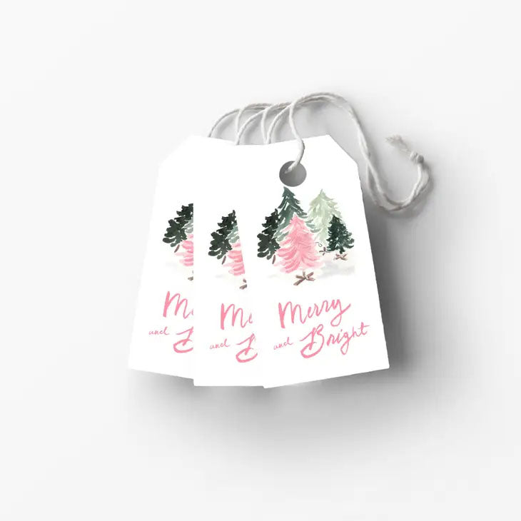 Set of 12 Holiday Tree Gift Tags