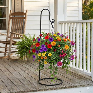 24" Free Standing Black Garden Hook