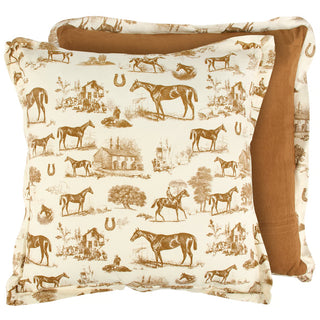 Equestrian Toile Pillow