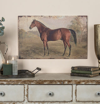 22" Horse Print on Metal