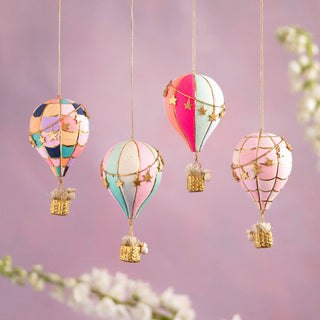 Glitterville Hot Air Balloon Ornament – Choose Style