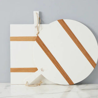 Mod Round Charcuterie Cheese Board - White