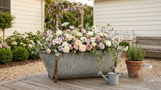 Vintage Zinc Hungarian Bathtub with Feet