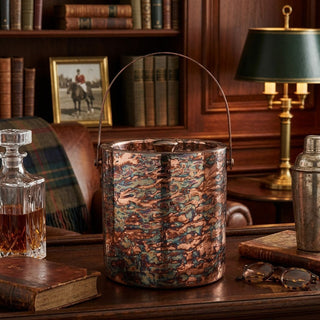 3 Qt Stainless Steel Ice Buckets with Oxidized Copper Finish
