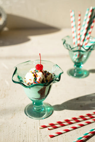 Recycled Ice Cream Dish with Ruffled Edge