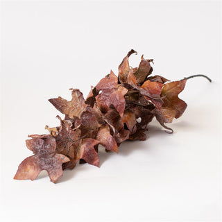 39" Dried Look Rust Color Maple Leaves Stem