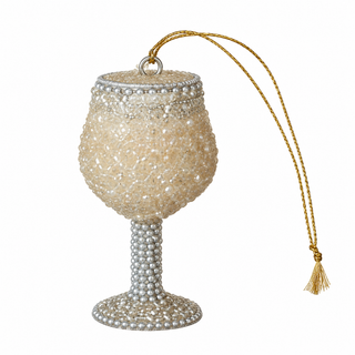 Glass Beaded Cocktail Ornament - Choose Style