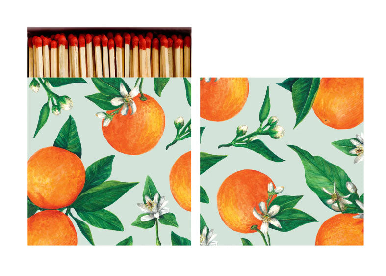 Orange Orchard Design Boxed Safety Matches