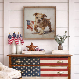 Patriotic Pets - English Bulldog Wall Decor - Choose Size