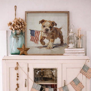 Patriotic Pets - English Bulldog Wall Decor - Choose Size