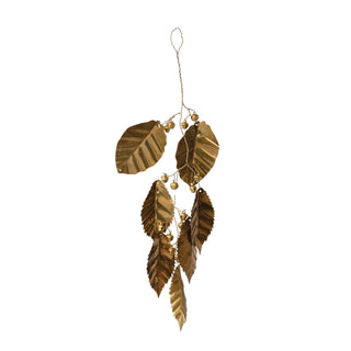 Metal Leaves and Jingle Bells Bunch