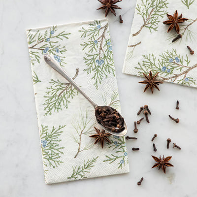 Juniper Sprig Napkins - Choose from Cocktail or Guest Size