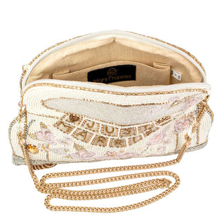 Mary Frances Just Married Beaded Car Image Crossbody Handbag
