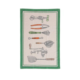 Cotton Chambray Printed Tea Towel - Choose Style