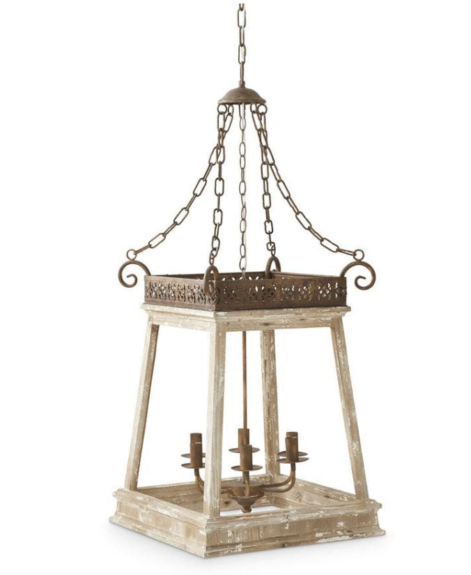 Whitewashed Hanging Lantern