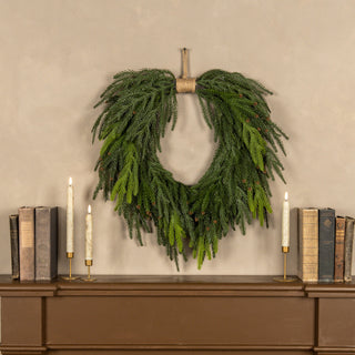 24" Mini Pinecone and Pine Knotted Wreath