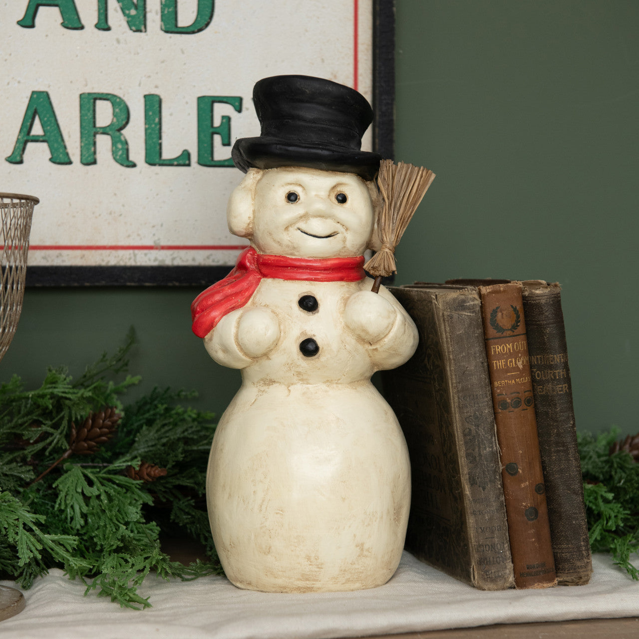 Vintage Style Paper Mache Kentucky Snowman - Choose Size