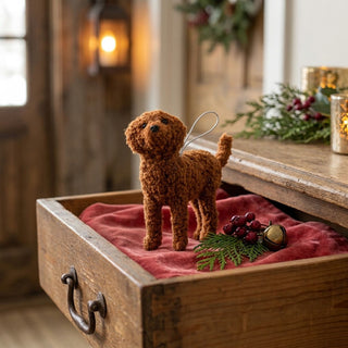 4.75" Brown Labradoodle Ornament