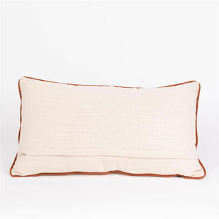 24" Embroidered Lumbar Pillow with Firefly, Lady Bug and Ferns