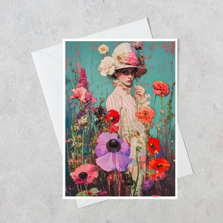 Lady Lilac in the Poppy Meadow - Note Card