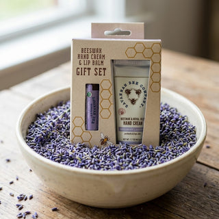 Savannah Bee Hand Cream and Lip Balm Gift Set - Rosemary Lavender