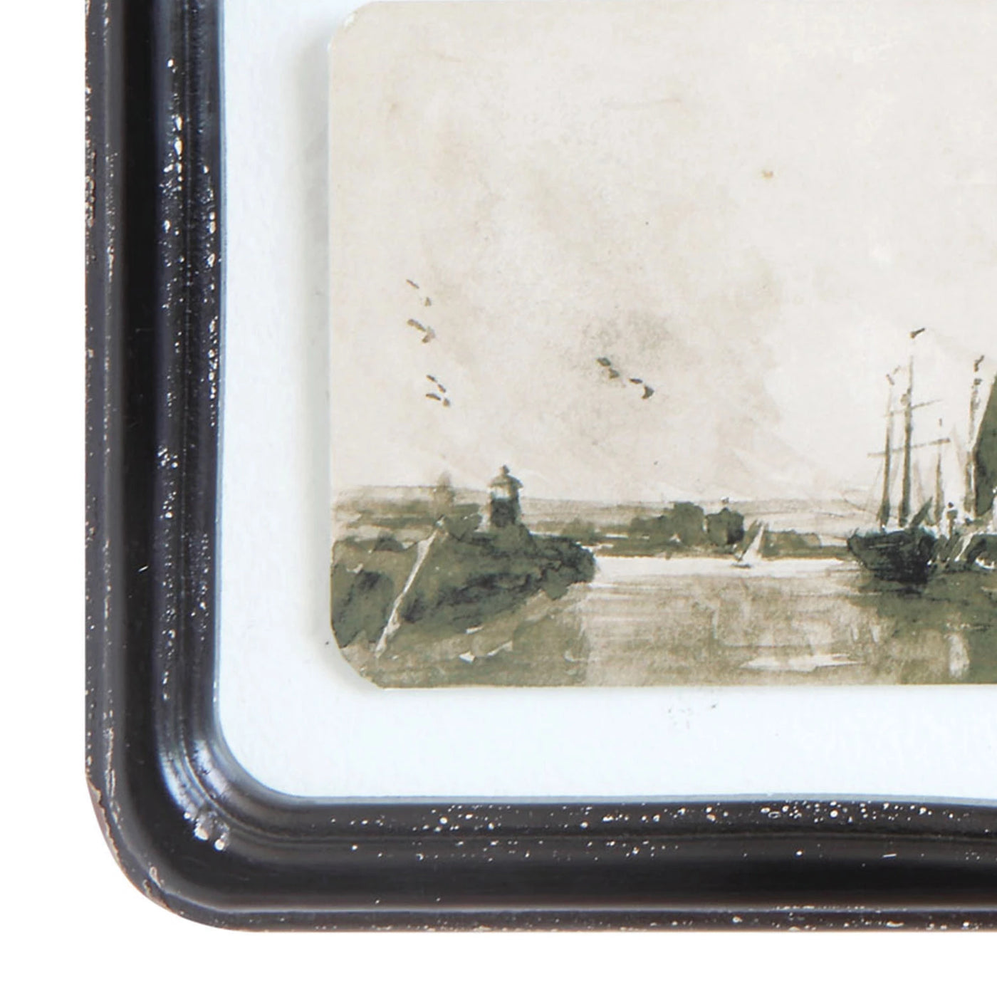 Set of 4 Distressed Framed Landscapes