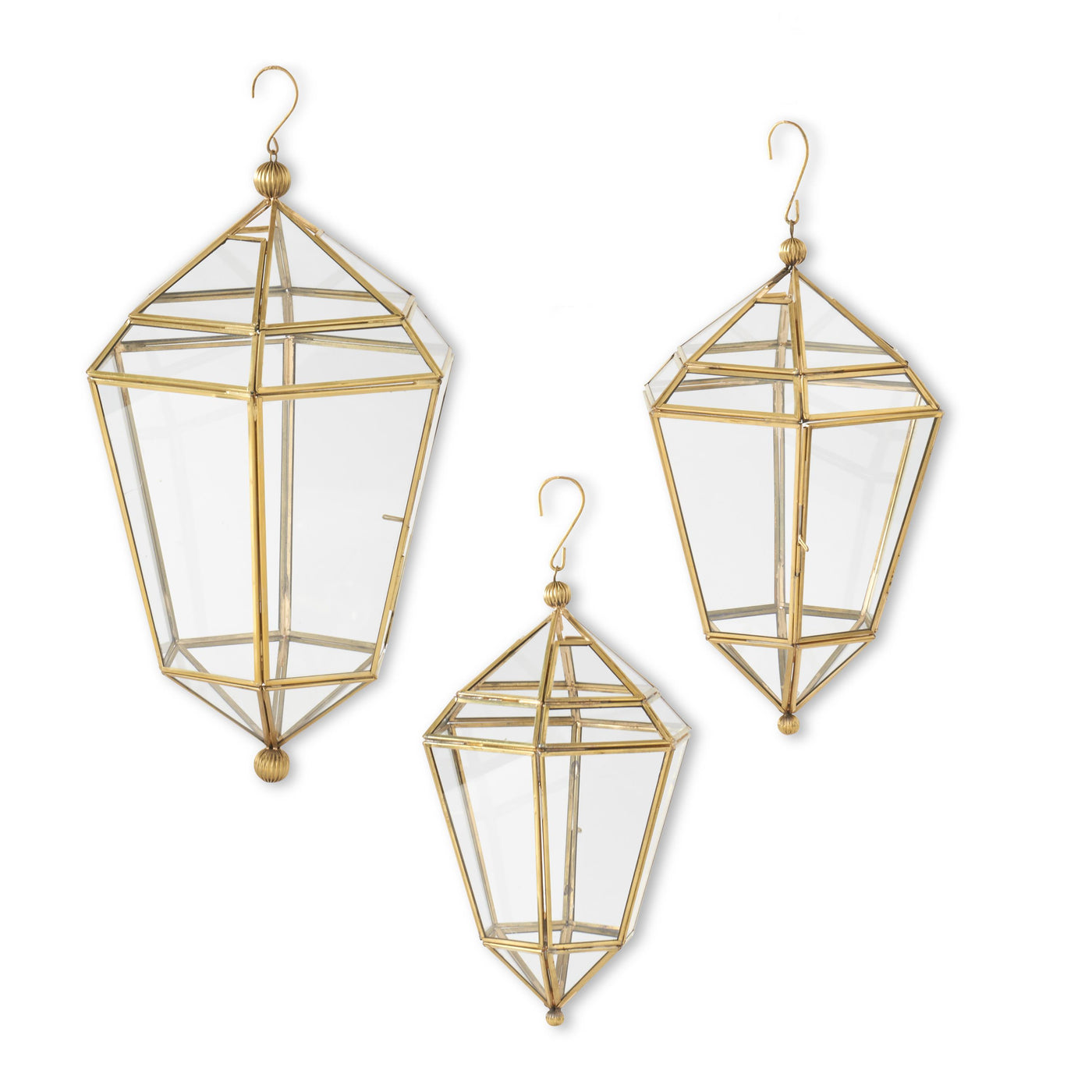 Hanging Gold Lantern - Choose From 3 Sizes