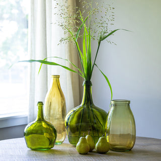 Olive Green Bottle Vase - Large