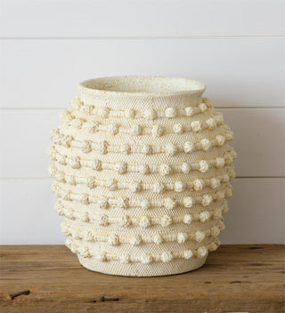 Textured Knot Cement Vase - Large