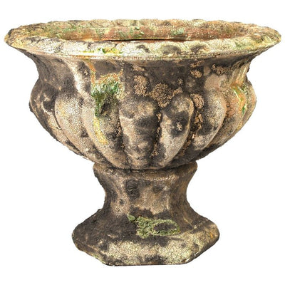 Aged Ceramic  French Cottage Urn - Large