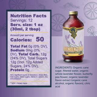 Portland Syrups - Lavender Syrup 12oz Cocktail / Mocktail Beverage Mixer