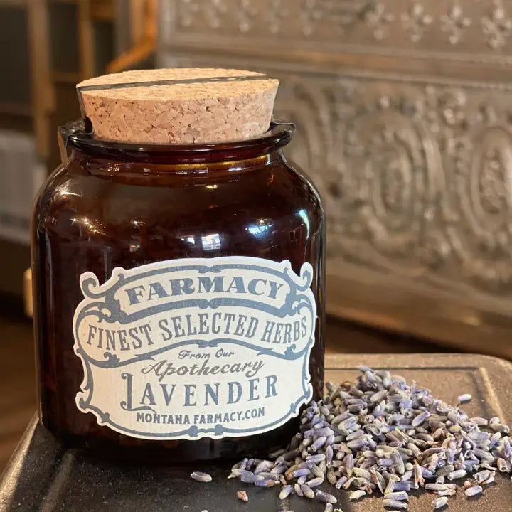 Vintage Style Herbal Apothecary Jar with Lavender