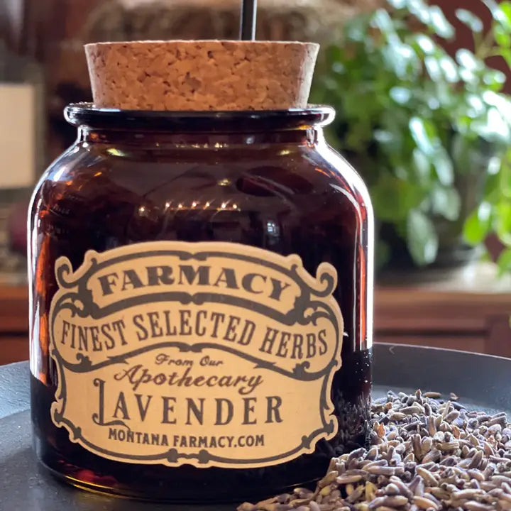 Vintage Style Herbal Apothecary Jar with Lavender