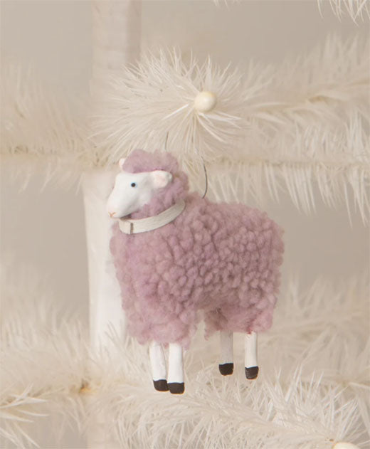 Bethany Lowe Lavender Wooly Sheep Ornament