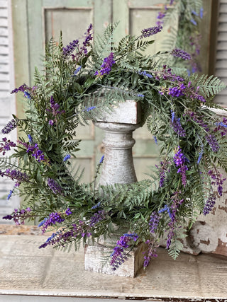 lavender flower wreath 24" Chastain Lavender Wreath – Cotton & Crete