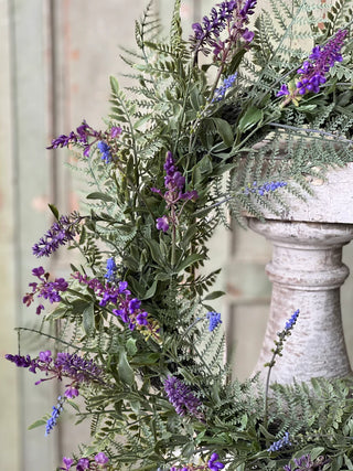 lavender flower wreath 24" Chastain Lavender Wreath – Cotton & Crete