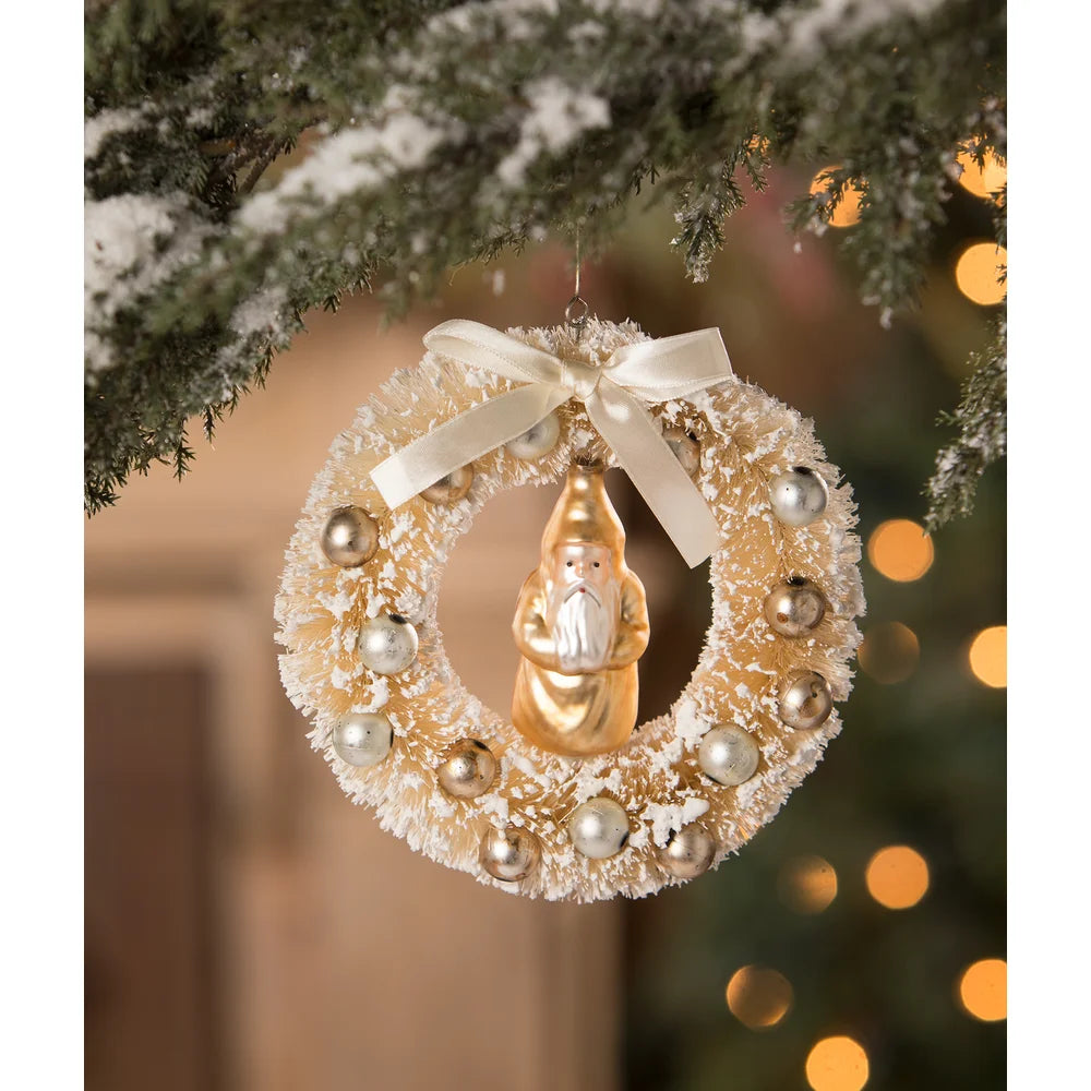 Bethany Lowe Gold Belsnickel Wreath Ornament